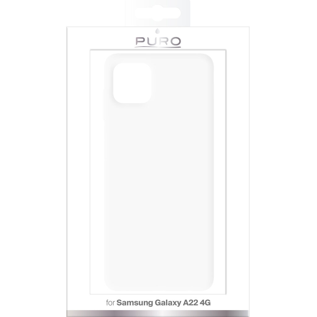 PURO telefonile Samsung Galaxy A22 4G, läbipaistev цена и информация | Telefonide kaitsekaaned ja -ümbrised | hansapost.ee