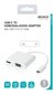 Deltaco USB-C adapter, HDMI / VGA / Audio / USB-C, 100W USB-C PD 3.0, Valge hind ja info | USB adapterid ja jagajad | hansapost.ee
