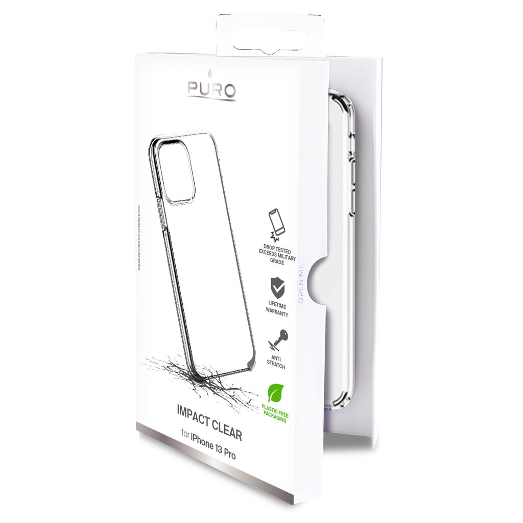 PURO Apple iPhone 13 Pro, Läbipaistev цена и информация | Telefonide kaitsekaaned ja -ümbrised | hansapost.ee