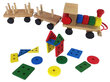 Puidust järelveetav rong-sorteerija цена и информация | Beebide mänguasjad | hansapost.ee