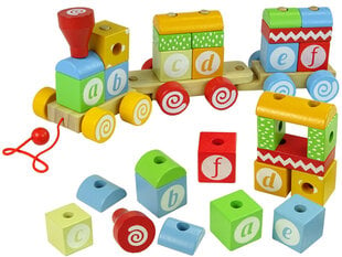 Puidust rong nööriga - ABC tähe kujud hind ja info | Beebide mänguasjad | hansapost.ee