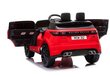 Kahekohaline laste elektriauto Range Rover, lakitud punane hind ja info | Laste elektriautod | hansapost.ee