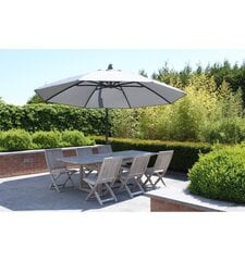 Уличный зонт Sun Garden, 3,75 м, светло-серый цена и информация | Зонты, маркизы, стойки | hansapost.ee