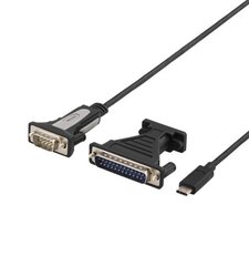 Deltaco, USB-C/RS-232/DE9, 1.5 m hind ja info | Juhtmed ja kaablid | hansapost.ee