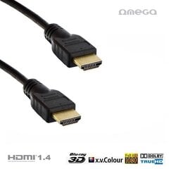 OMEGA kaabel HDMI v.1.4 must 3.0M 41549 цена и информация | Кабели и провода | hansapost.ee