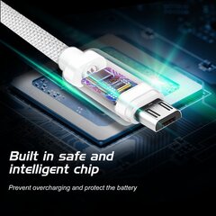 Swissten Textile Quick Charge Универсальный Micro USB Кабель данных 2.0m Серый цена и информация | Кабели для телефонов | hansapost.ee