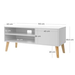 TV-laud Songmics 110 cm, valge/pruun hind ja info | Songmics Mööbel ja sisustuskaubad | hansapost.ee