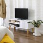 TV-laud Songmics 110 cm, valge/pruun цена и информация | Televiisori alused | hansapost.ee