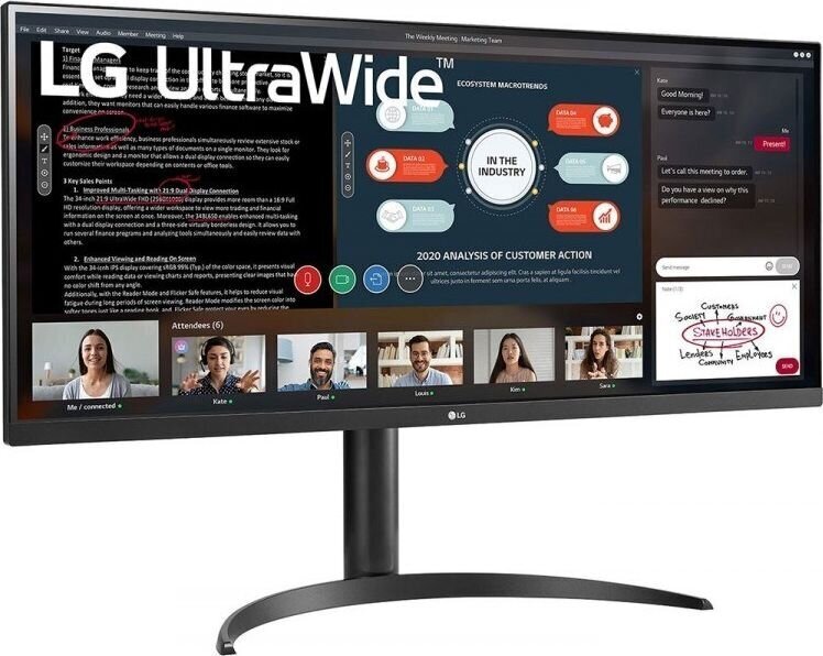 LCD Monitor|LG|34WP550-B|34"|21 : 9|Panel IPS|2560x1080|21:9|60Hz|Matte|5 ms|Height adjustable|Tilt|Colour Black|34WP550-B hind ja info | Monitorid | hansapost.ee