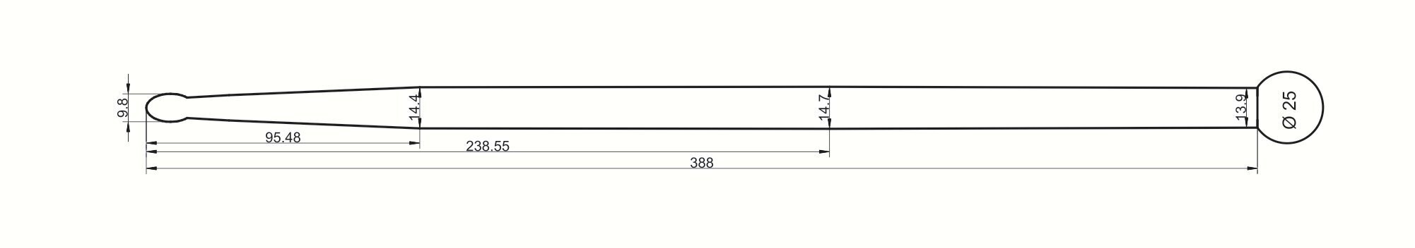 Trummipulgad Rohema 5C FK - 25mm vilt hind ja info | Muusikainstrumentide tarvikud | hansapost.ee