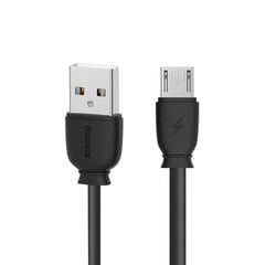 USB kaabel Remax RC-134m microUSB 2.1A must 1.0m hind ja info | Mobiiltelefonide kaablid | hansapost.ee