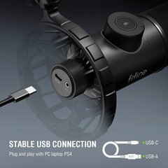 Проводной микрофон с rgb | USB FIFINE K658   цена и информация | Микрофоны | hansapost.ee