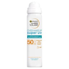 Päikesekaitse sprei Garnier Ambre Solaire Over Makeup Super UV 50SPF 75 ml hind ja info | Päikesekaitse ja päevitusjärgsed kreemid | hansapost.ee