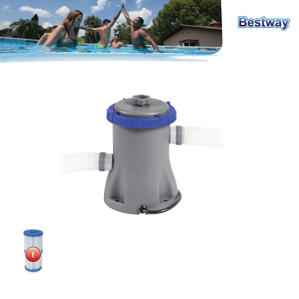 Basseini filter pumbaga Bestway Flowclear, 1249 l / h цена и информация | Basseini filtrid | hansapost.ee