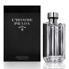 Туалетная вода Prada L'Homme EDT для мужчин 100 мл цена и информация | Мужские духи | hansapost.ee