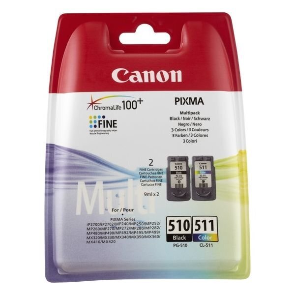 Tindikassett Canon PG-510 / CL511 цена и информация | Tindiprinteri kassetid | hansapost.ee