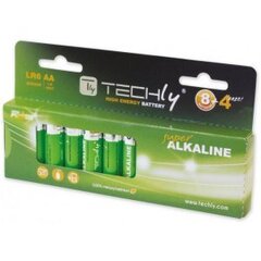 Patareid Techly alkaline LR06 AA 12 tk 306981 цена и информация | Батарейки | hansapost.ee