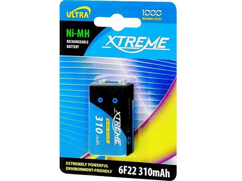 Xtreme rechargeable aku 9V 310mAh 6F22 hind ja info | Fotoaparaatide akud ja patareid | hansapost.ee