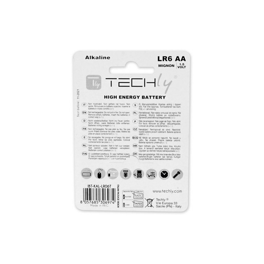 Patareid Techly LR06 AA 4 tk hind ja info | Patareid | hansapost.ee