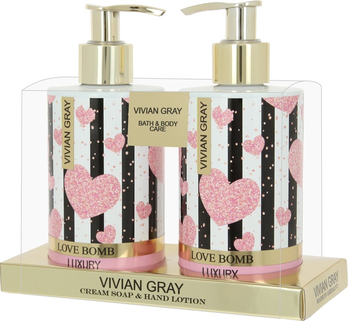 Komplekt kehale Vivian Grey Love Bomb: kreemjas seep 250 ml + kätekreem 250 ml цена и информация | Seebid | hansapost.ee