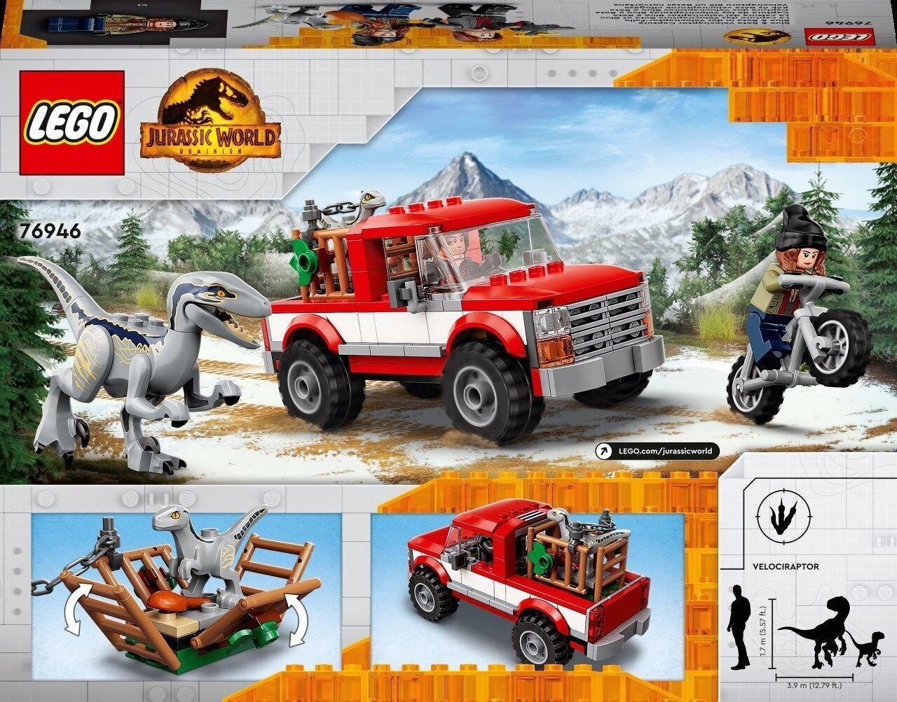 76946 LEGO® Jurassic World Blue ja Beta Velociraptori püüdmine hind ja info | Klotsid ja konstruktorid | hansapost.ee