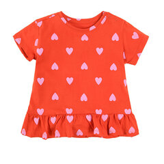 Cool Club футболки с коротким рукавом для девочек, 3 шт., CCG2402387-00, белый, красный, оранжевый цена и информация | Майки, рубашки для новорожденных | hansapost.ee