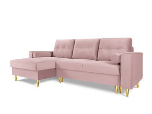 Мягкий уголок Micadoni Home Leona 4S, розовый/золотой цена и информация | Угловые диваны | hansapost.ee