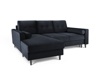 Мягкий уголок Micadoni Home Leona 4S, темно-синий/черный цена и информация | Угловые диваны | hansapost.ee