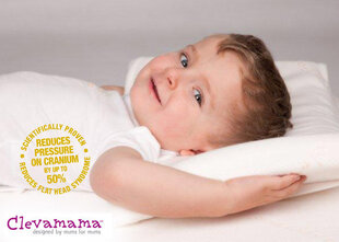 Подушка для младенца Clevamama Memory Foam, 55x30x5,5 см цена и информация | Детские подушки, конверты, спальники | hansapost.ee