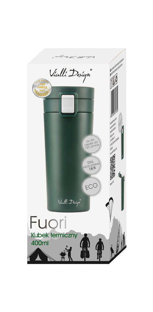 Vialli Design termostass Fuori, 400 ml, roheline цена и информация | Termosed ja termokruusid | hansapost.ee