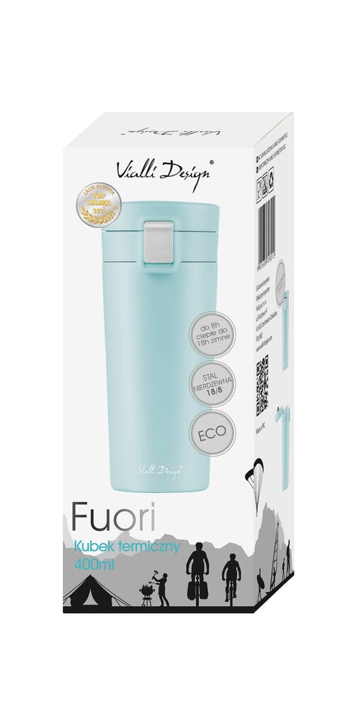 Vialli Design termostass Fuori, 400 ml, mündi värvi hind ja info | Termosed ja termokruusid | hansapost.ee