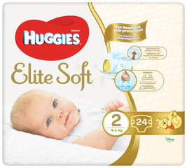 Подгузники HUGGIES Elite Soft, 2 размер, 24 шт. цена и информация | Подгузники | hansapost.ee