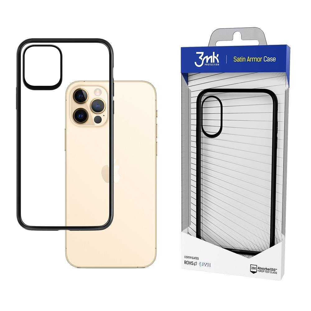 3mk Satin Armor Case, sobib Apple iPhone 12/12 Pro, läbipaistev hind ja info | Telefonide kaitsekaaned ja -ümbrised | hansapost.ee