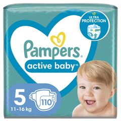 Подгузники Pampers Active Baby Mega Pack 5 размер 11-16 кг, 110 шт. цена и информация | Pampers Для ухода за младенцем | hansapost.ee