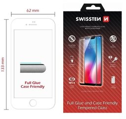 Swissten Full Face 5D Tempered Glass Защитное стекло для экрана Apple iPhone 7 / 8 белый цена и информация | Защитные пленки для телефонов | hansapost.ee