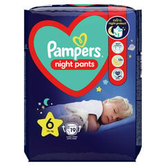 Подгузники-трусики Pampers Night Pants VP S6 19 шт. цена и информация | Пеленки | hansapost.ee