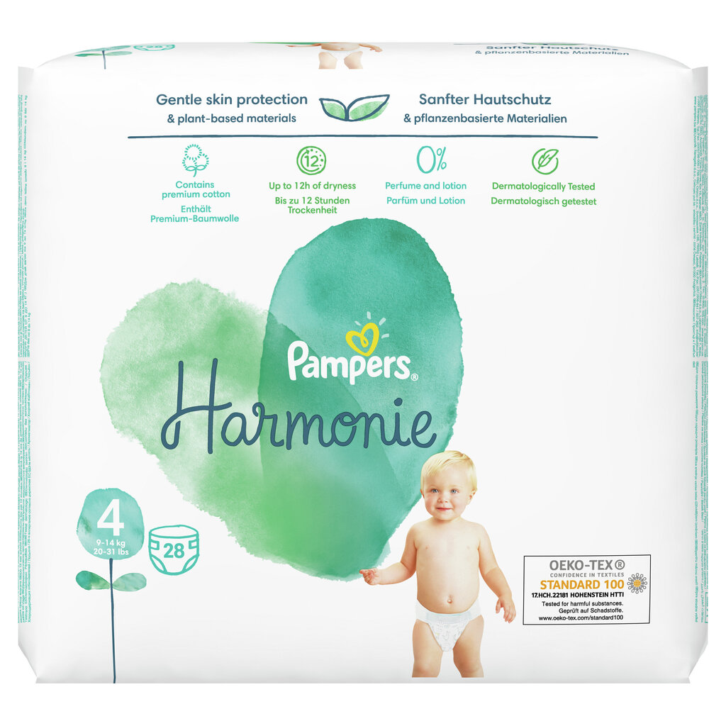 Mähkmed Pampers Harmonie VP S4, 28 tk hind ja info | Mähkmed, riidest mähkmed | hansapost.ee