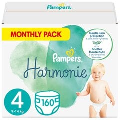 Подгузники Pampers Harmonie Monthly Pack, размер 4, 9-14 кг, 160 шт. цена и информация | Пеленки | hansapost.ee