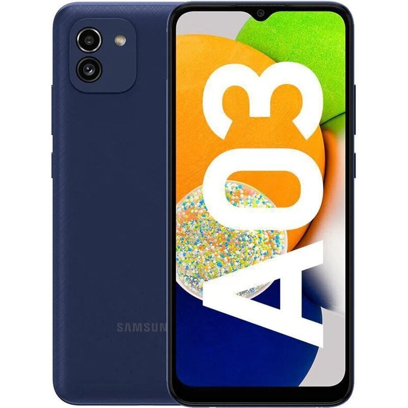 Samsung Galaxy A03 4G Dual-Sim 4/64GB Blue SM-A035GZBG hind ja info | Telefonid | hansapost.ee