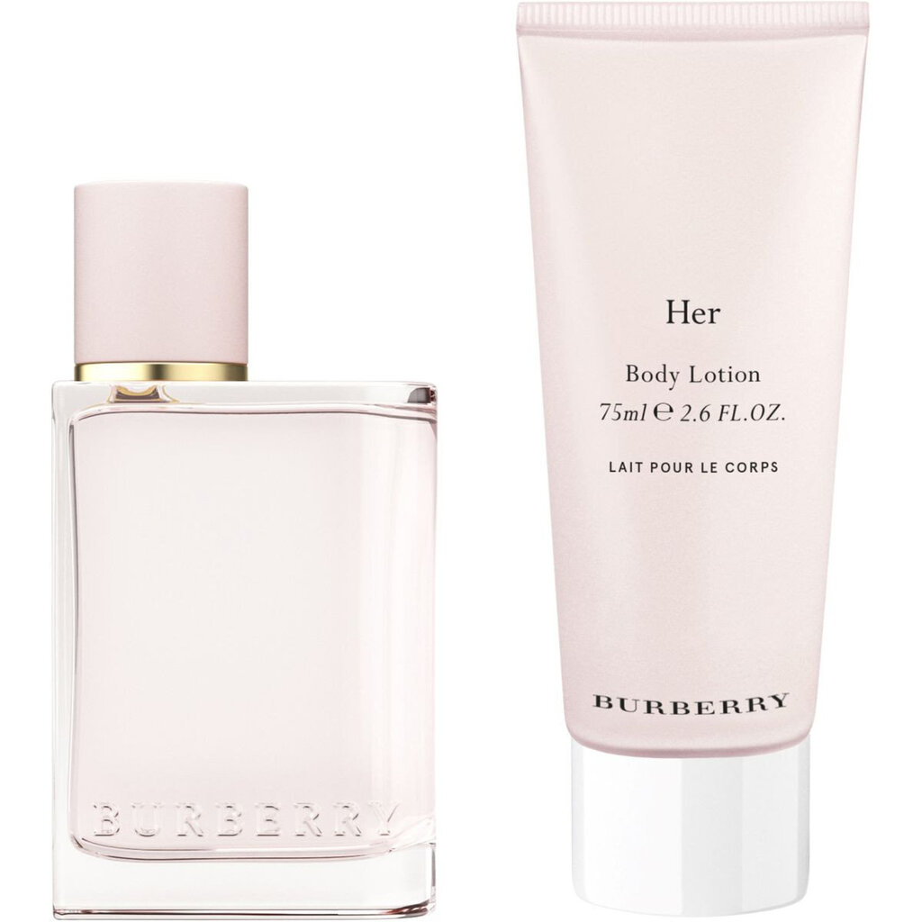 Komplekt Burberry Her: parfüümvesi EDP naistele 50 ml + kehakreem 75 ml hind ja info | Parfüümid naistele | hansapost.ee