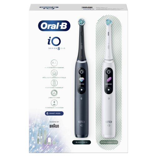 Oral-B iO8 Series Duo Pack Black Onyx /White цена и информация | Elektrilised hambaharjad | hansapost.ee