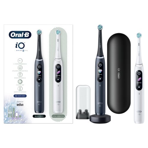 Oral-B iO8 Series Duo Pack Black Onyx /White hind ja info | Elektrilised hambaharjad | hansapost.ee