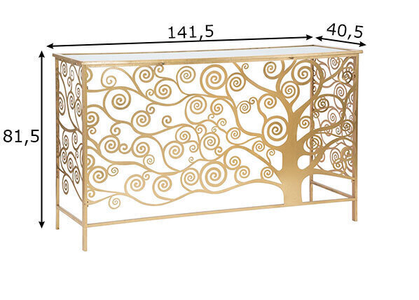 Konsoollaud Glam, 141,5x40,5 cm, kuldne hind ja info | Konsoollauad | hansapost.ee