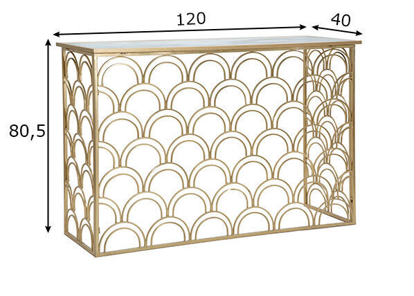 Konsool Glam, 120x40x80,5 cm, kuldset värvi цена и информация | Konsoollauad | hansapost.ee