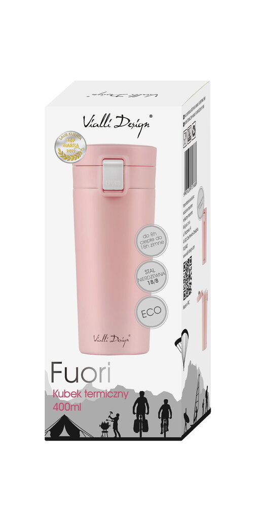 Vialli Design termostass Fuori, 400 ml, roosa hind ja info | Termosed ja termokruusid | hansapost.ee