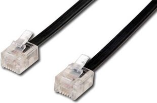 RJ11 M-RJ11 M, 10 м, черный цена и информация | Кабели и провода | hansapost.ee