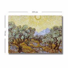 Reproduktsioon Olive Trees with Yellow Sky and Sun hind ja info | Seinapildid | hansapost.ee