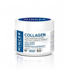Väherasvane näokreem küpsele nahale Mincer Pharma Collagen 50+ nr. 302 50 ml hind ja info | Mincer Pharma Parfüümid, lõhnad ja kosmeetika | hansapost.ee
