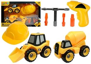 Разборный строительный автомобильный комплект со шлемом и инструментами цена и информация | Игрушки для мальчиков | hansapost.ee