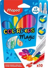 Фломастеры MAPED Color'peps Magic 10 цветов+2 magic цена и информация | Принадлежности для рисования, лепки | hansapost.ee